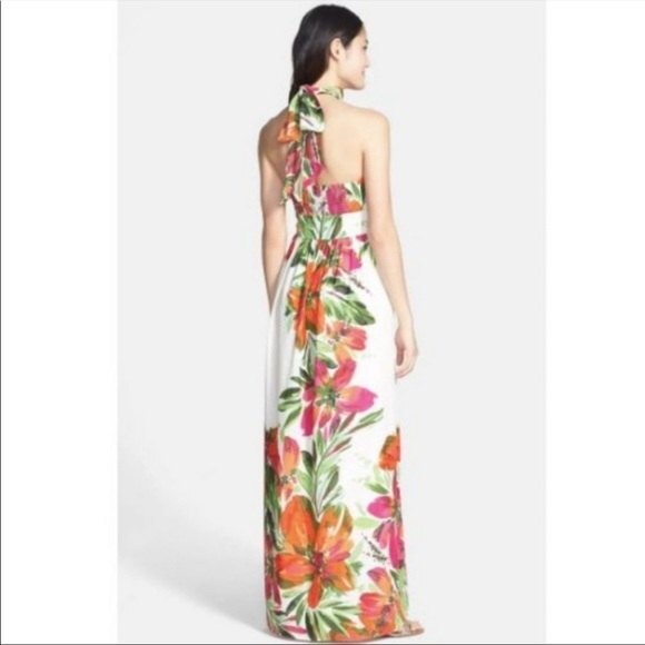 Eliza J Floral Print Chiffon Maxi Dress 4 NWT - Picture 4 of 13